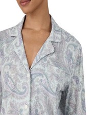 NWT Ralph Lauren PJs Pajama Lounge Set Womens S Top Pants Lt Blue Paisley LRL