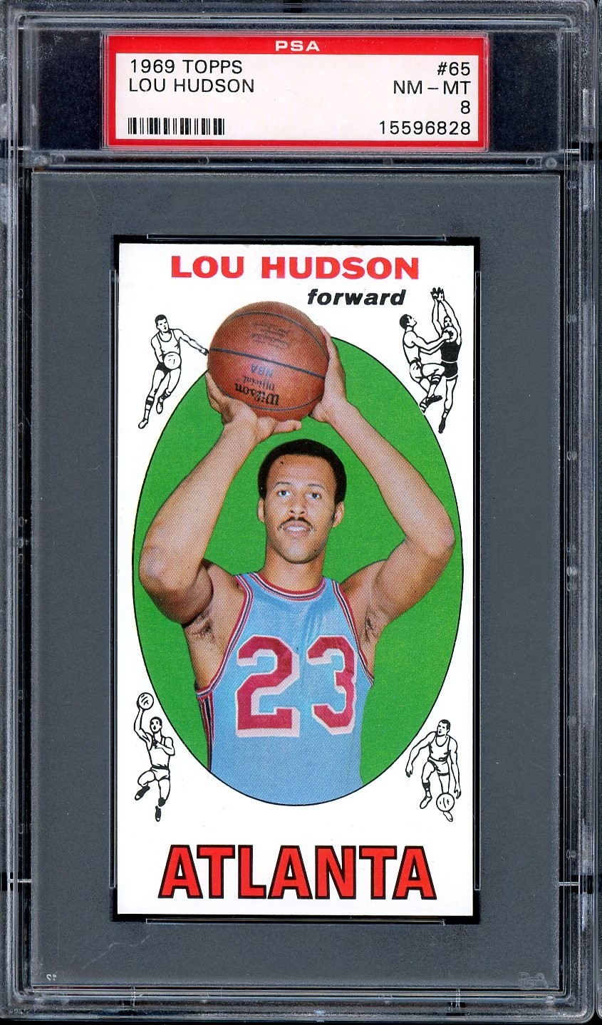 1969-70 Topps #65 Lou Hudson PSA 8