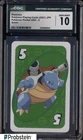 2021 Pokemon Japanese Playing Cards Pocket UNO Green Blastoise CGC 10 GEM MINT