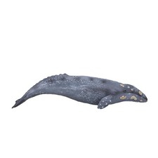 MOJO Large Grey Whale Realistic International Wildlife Toy Replica Hand...