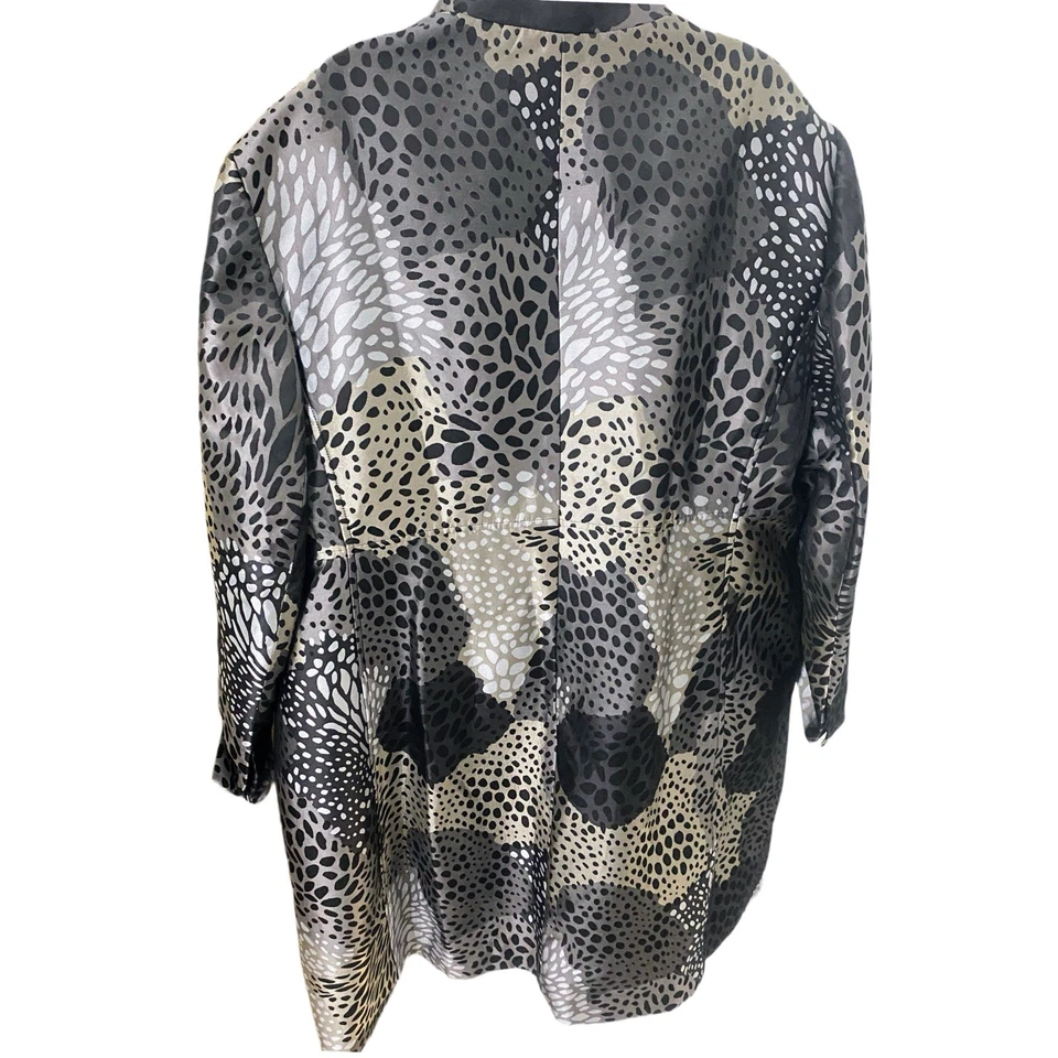 ANNE KLEIN Lined Animal PRINT Button TRENCH jacket COAT size 20W NWT - Image 2 of 4