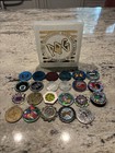 Pog Micro Tournament Game Pack Case World Pog Federation 23 Pogs Slammers Silver — photo 1
