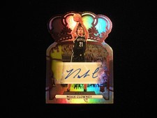 2023-24 PANINI CROWN ROYALE ROOKIE CROWN AUTOGRAPHS PINK #/49 NOAH CLOWNEY NETS