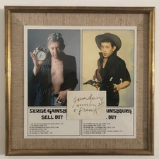 Autographe Gainsbourg 