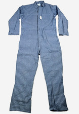 Vtg 50s 60s Coveralls 46 Extra Long Herringbone Blue Twill Mechanic Workwear USA