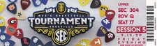 Ticket Stub: 2020 SEC Men's Basketball Tournament - March 13, 2020