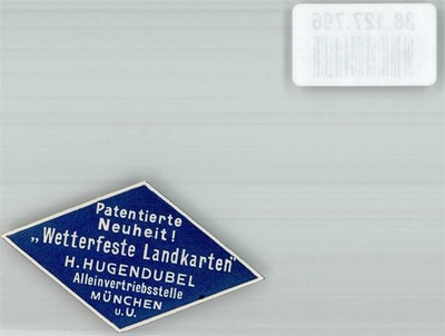 38127796 - 8000 Muenchen Wetterfeste Landkarten H. Hugendubel Vignette