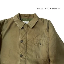 Mens Buzz Rickson’s BUZZ RICKSON S Buzz Rickson s A 2 Deck Jacket Triangle Flap