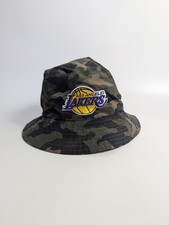 Ultra Game LA Lakers Green Camouflage Bucket Hat Cap Los Angeles NBA OSFM EUC