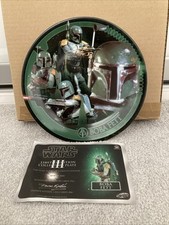 Star Wars Boba Fett Empire Strikes Back Ltd Edition Collectors Plate w COA & Box