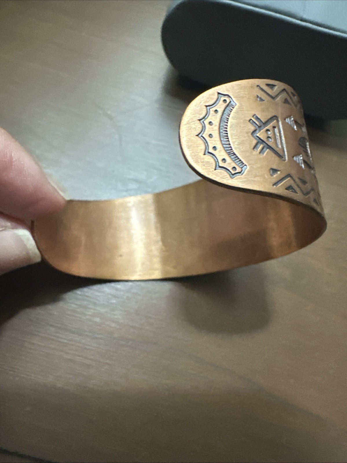 EUC ~Vintage Solid Copper Native American Thunder… - image 6