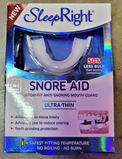 SleepRight Snore Aid Mouth Guard Anti-Snoring Device   White