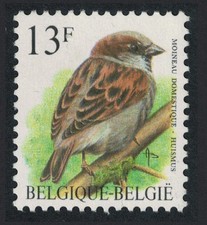 Belgium House sparrow Bird Buzin  Moineau Domestique  13f 1994 MNH SG#3087