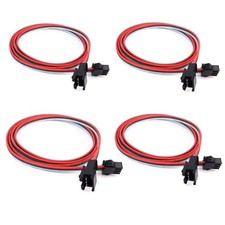 4 Pack 1M/3.28ft 3 Pin JST SM Male Female Plug LED Connector Cable for WS2812...
