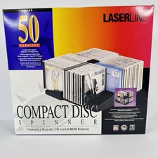 Laserline CD50S Spinner 50 CD Storage Rack Rotating New Open Box USA Stackable