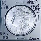 1880 S BU GEM MORGAN SILVER DOLLAR UNC MS+++ U.S. MINT RARE COIN 6569