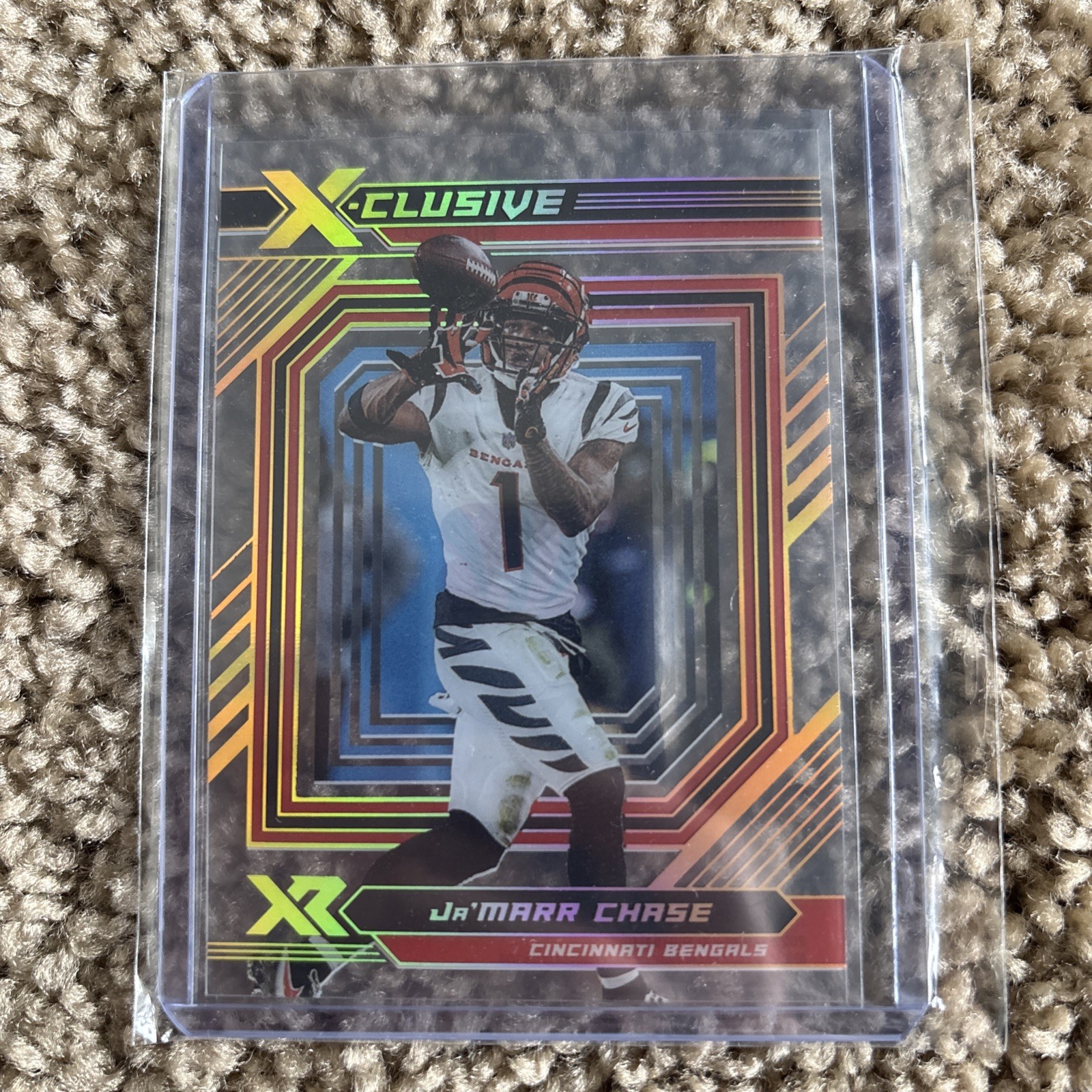 2022 Panini XR Ja’marr Chase X-Clusive SSP Acetate Case Hit