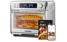 COSORI Smart 12-in-1 Air Fryer Toaster Oven Combo, 26QT, Silver-Stainless Steel