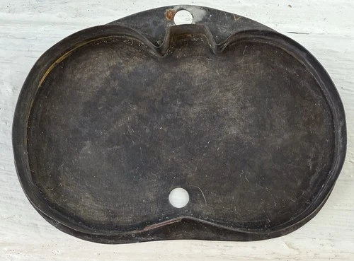 Primitive Metal Tin Rare Flat Back Folk Art Pumpkin Cookie Cutter Halloween