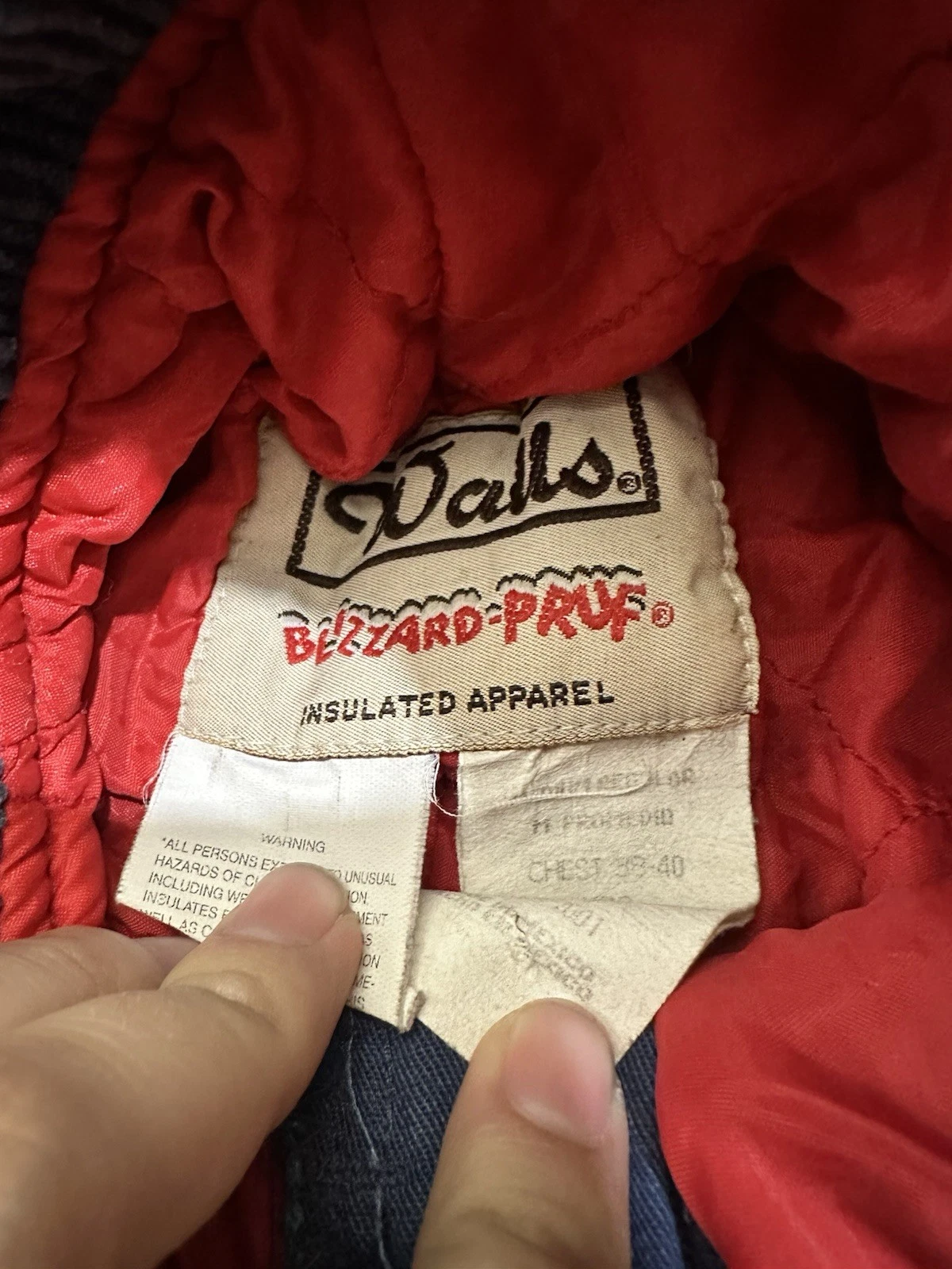 Vintage Walls Cropped Insulated Work Jacket Workwear 2 Pocket Detroit Size M image 4