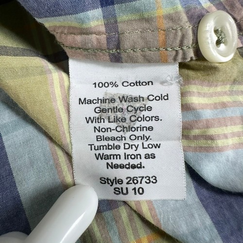 J. Crew Mens Medium Lightweight Plaid Button Down Shirt Cotton Casual - Picture 7 of 7