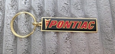 Vtg Pontiac Enameled Metal Key Ring Chain Keychain G8 Firebird Trans Am GTO GXP