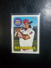 2018 Topps Heritage Minor League # 48 Adous Garcia Card (Y) Memphis Redbirds
