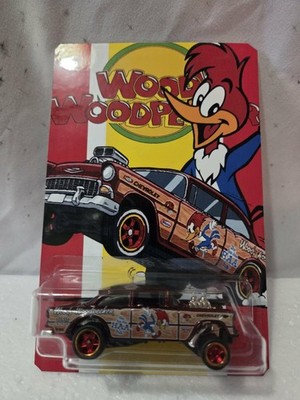 Hot Wheels Custom - Woody Wood Pecker - 55' Gasser - Rubber Tires - Custom paint