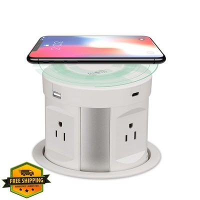 Kungfuking Pop Up Outlet Wireless Charger Off-White