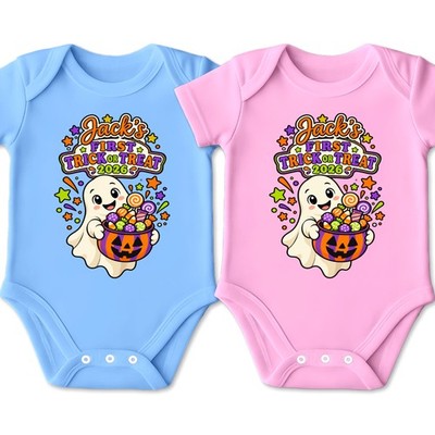 Personalisierter First Trick or Treat Baby Body Geist Halloween Outfit