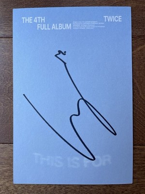 Authentic TWICE CHAEYOUNG Autograph Signed Postcard This Is For