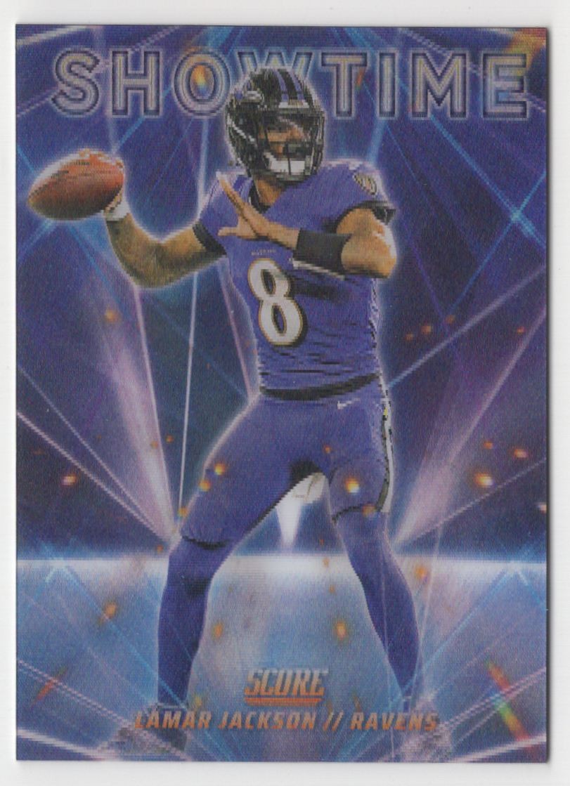 2025 Panini Score Showtime Lamar Jackson Baltimore Ravens #12