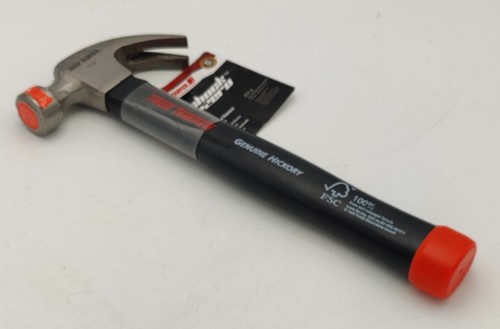 New! True Temper Shock Zero Genuine Hickory Wood Curved Claw Hammer 16 oz / 13" - Picture 4 of 6