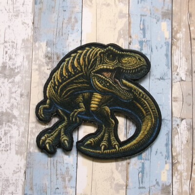 Tyrannosaurus Patch Iron-on Applique Dinosaur Badge, Dino, T-rex, Prehistoric