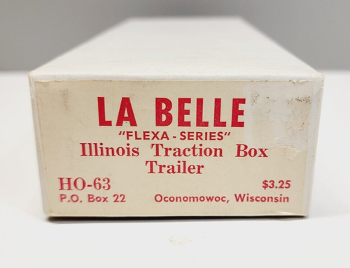 LA BELLE MODELS HO-63 'Flexa-Series' ILLINOIS TRACTION CAR CRAFTSMAN WOOD KIT