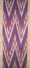 11 Yard HAND MADE UZBEK Natural 100 COTTON IKAT FABRIC 8942