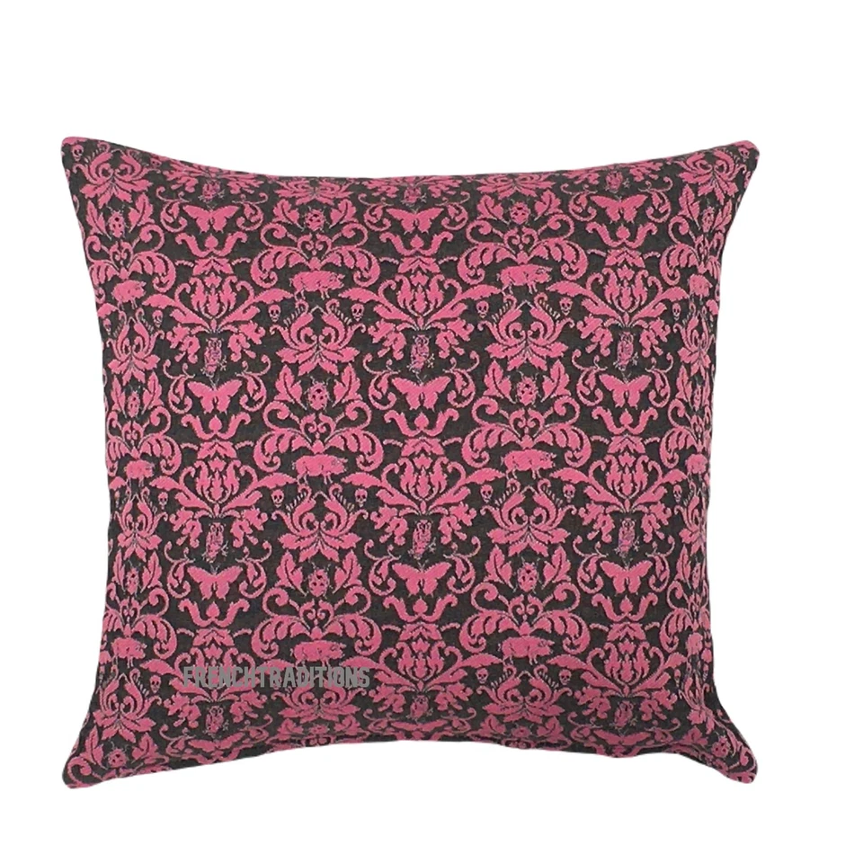 French Pillow Cover Jacquard Woven Marie Antoinette 1960''s Style - Made France - Image 2 of 4