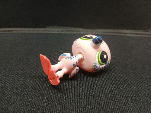 Littlest Pet Shop Authentic # 1438 rosa fenicottero cartolina tatuaggio piume - Foto 4 di 8