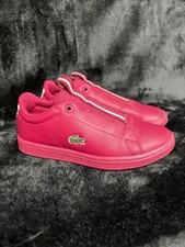 Lacoste Kids Pink Slip On Sneakers/Shoes Sz12 Leather Pink Lightweight