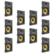 10 Pack - TDX 8" 2-Way In Wall Home Theater Surround Sound Speaker Flush White