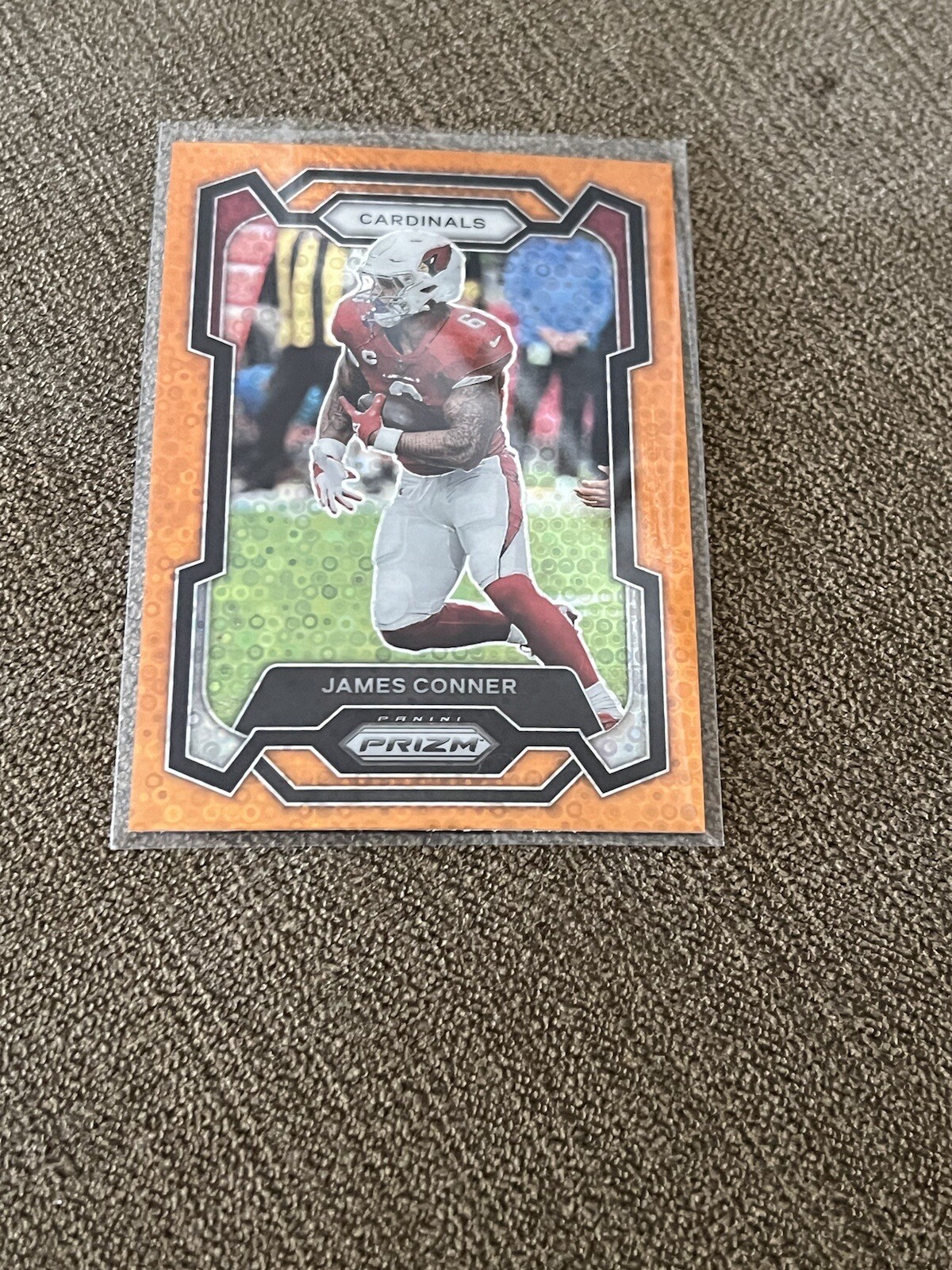 2023 Panini Prizm #5 James Conner Orange Disco Cardinals