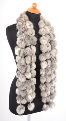 Glamexx24 PELZ SCHAL Schlauchschal Kaninchenfell HASE Hasenfell Loop