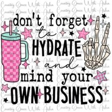 Sublimation Print Mind Your Business Ready To Press Paper Ink Heat Transfer