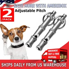 2 Pcs Set Adjustable Dog Obedience Stop Barking Hot Pet Dog Training Whistle