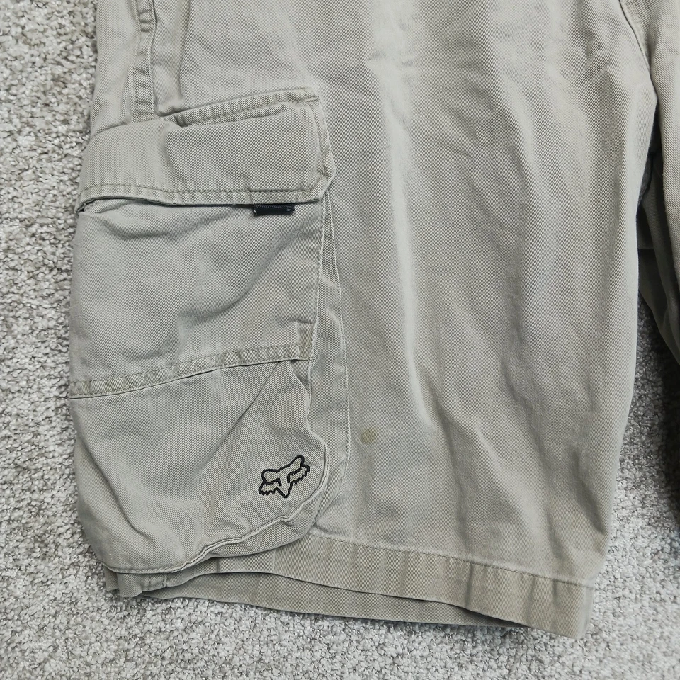 Fox Racing 短裤男式 34 米色帆布棉工装口袋工作实用户外 — 第 3/4 张图片