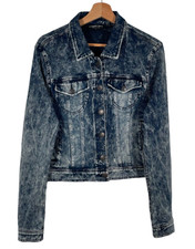 Celebrity Pink Denim Jacket Womens Size Large Uk 12 Blue Casual Cotton Stretch