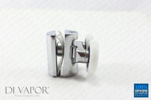Corredor de puerta de ducha de metal de doble rueda superior Di Vapor (R) | vidrio de 4 mm a 6 mm | zinc - Imagen 4 de 8
