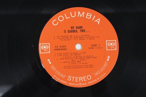 BARBRA STREISAND Vinyl LP MY NAME IS BARBRA, TWO Columbia CS-9209 Stereo 1965 - Picture 4 of 6