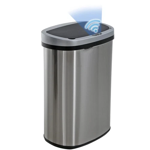 BestOffice 13 Gallons Automatic Sensor Kitchen Trash Can with Lid-NEW