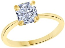 Princess Cut Cubic Zirconia Solitaire Engagement Ring 925 Sterling